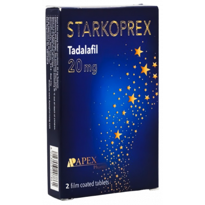 STARKOPREX 20 MG ( TADALAFIL ) 2 FILM-COATED TABLETS